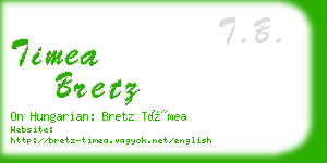 timea bretz business card